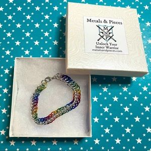 Metals and Pieces Rainbow Chainlink Bracelet